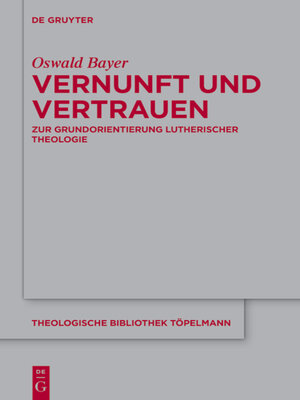 cover image of Vernunft und Vertrauen